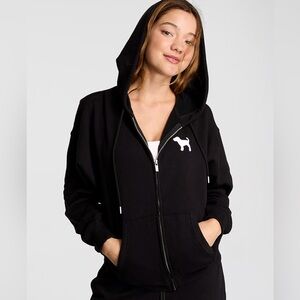 Victoria's Secret Pink Black and White Hoodie